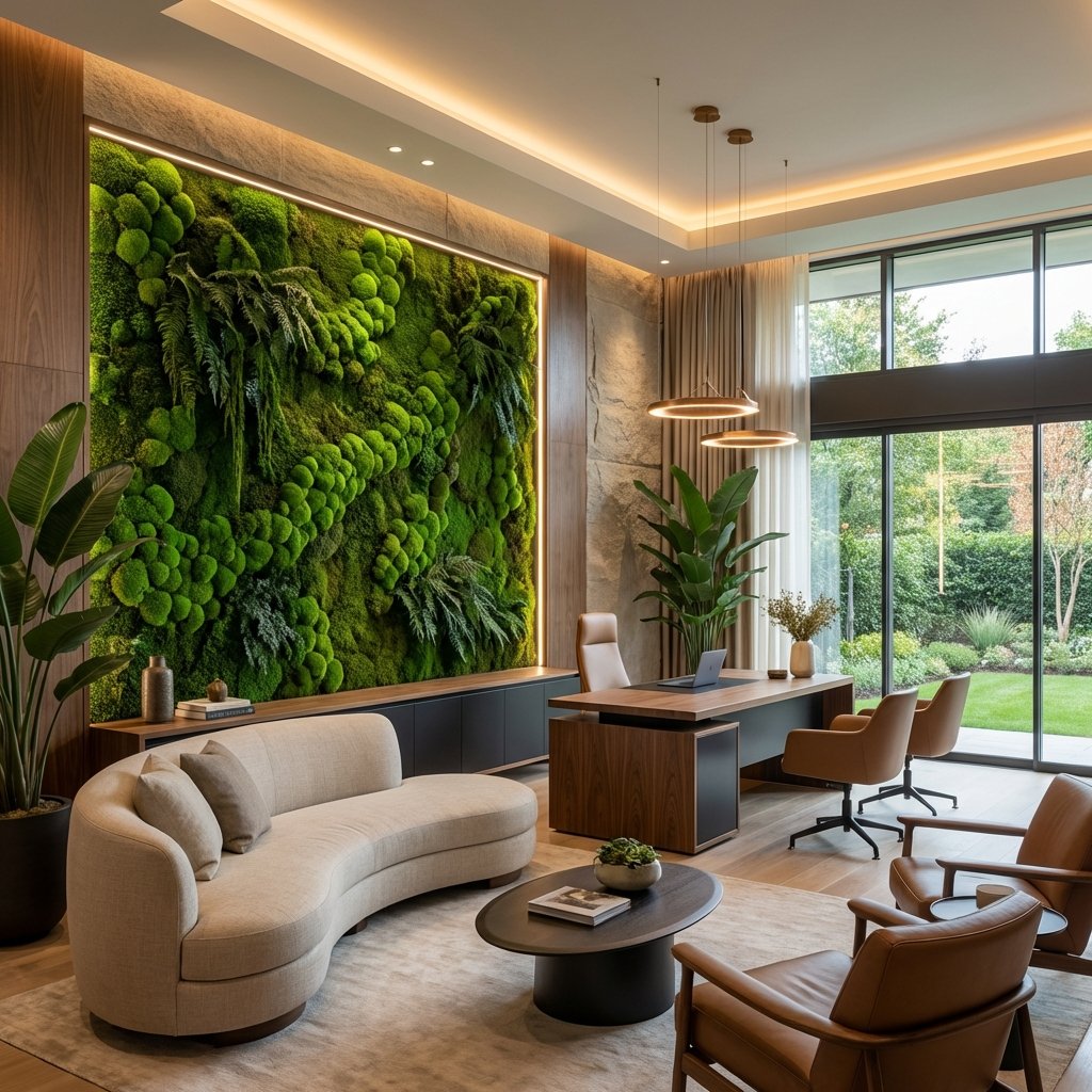 Urla Şoklanmış Yosun Duvar ve Dikey Bahçe Tasarımı